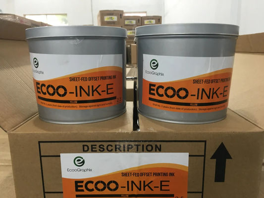 ECOO-INK-F جوهر چاپ آفست مبتنی بر حلال قرمز با مدت عمر 3 سال در 1 یا 2.5 کیلوگرم در هر قوطی و 6 قوطی در هر کارتن